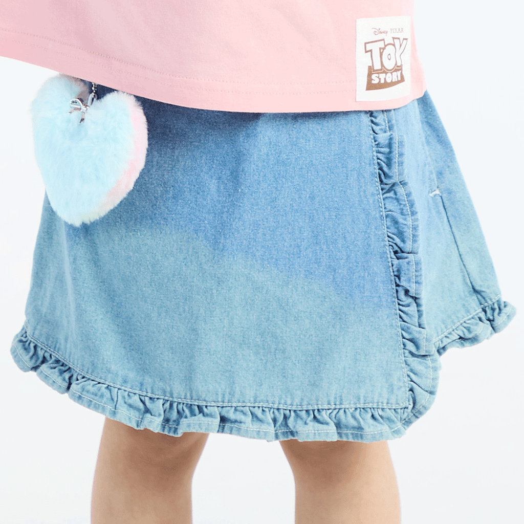 Kids กระโปรงยีนส์เด็ก Heart Puff น่ารักฟรุ้งฟริ้ง ใส่แล้วใจละลาย