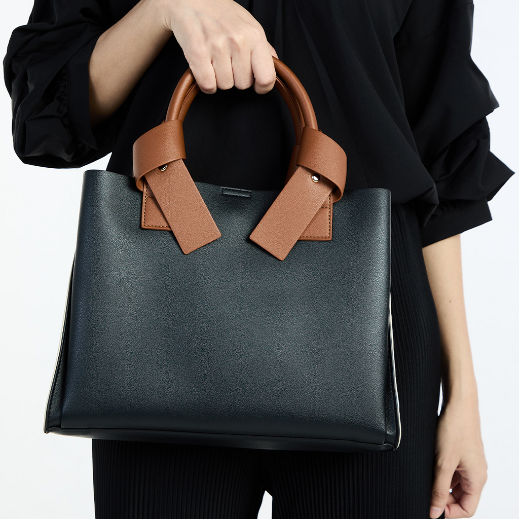 LADIES RIBBON HANDLE 2WAY TOTE BAG