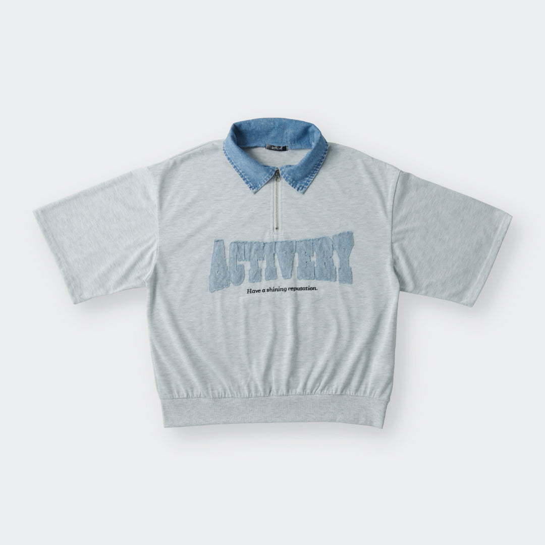 เสื้อครอปคอปกยีนส์ ACTIVERY – รุ่นคูลกรุบ แต่งน้อยแต่เท่มาก