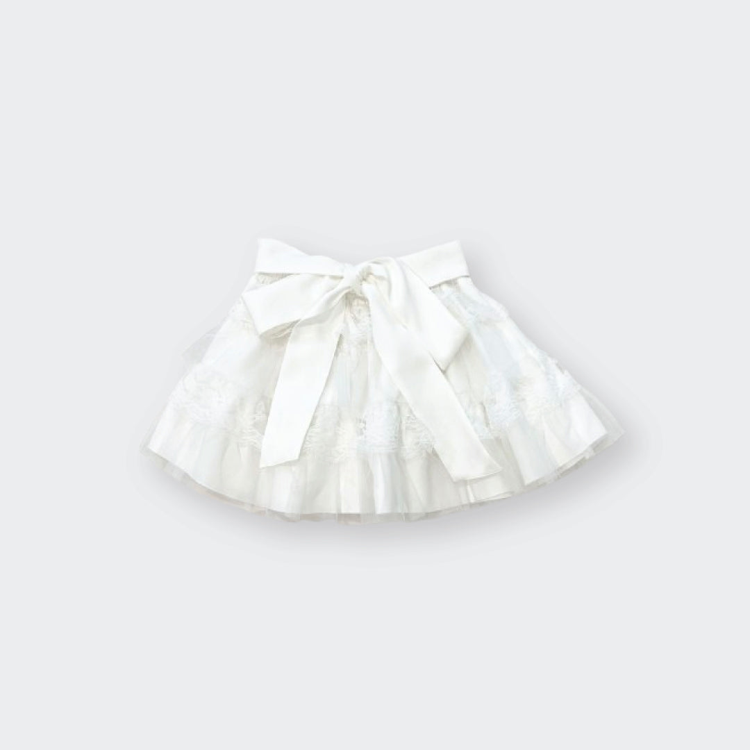 Majoretty x Airi - กระโปรง Tulle ระบายลูกไม้ พร้อมโบว์เอวลุคหวานน่ารัก