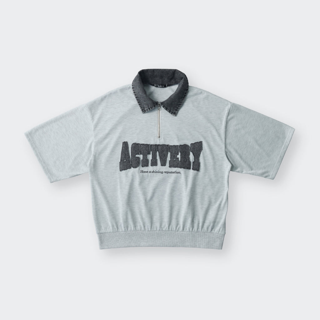 เสื้อครอปคอปกยีนส์ ACTIVERY – รุ่นคูลกรุบ แต่งน้อยแต่เท่มาก