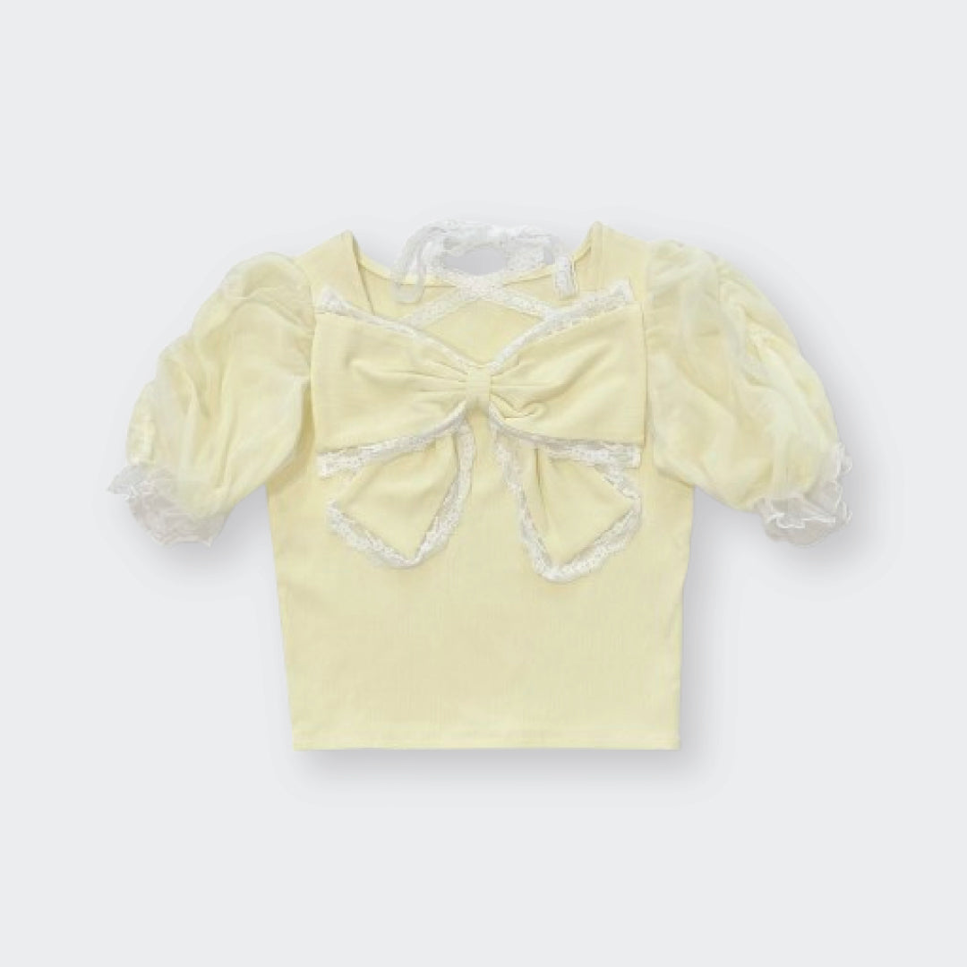  Majoretty x Airi - เสื้อครอปผ้าร่อง สไตล์หวานละมุนน่ารักแบบสาวญี่ปุ่น