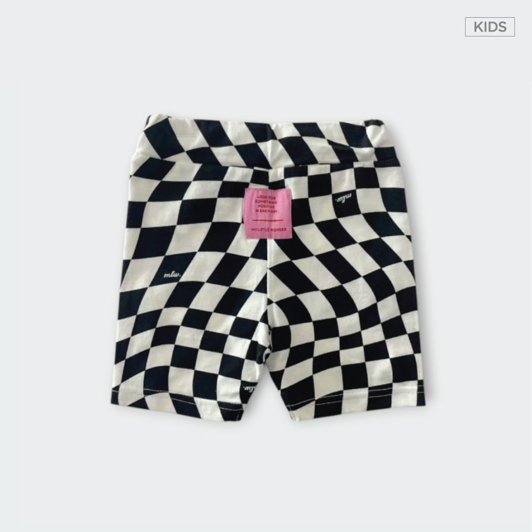 Kids Checker Pattern Shorts
