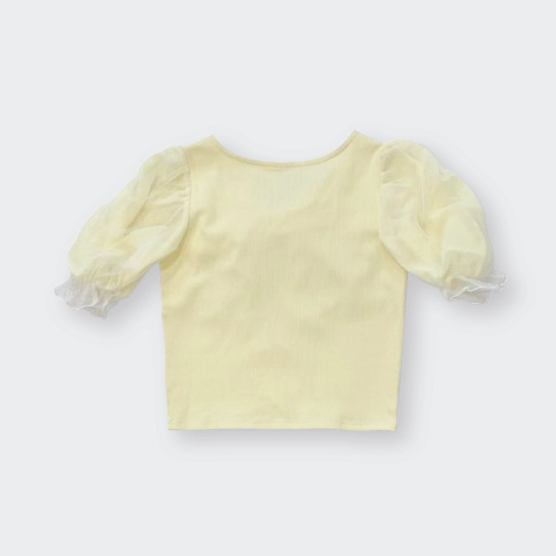  Majoretty x Airi - เสื้อครอปผ้าร่อง สไตล์หวานละมุนน่ารักแบบสาวญี่ปุ่น