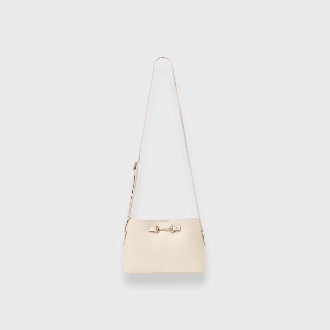 LADIES METAL ACCENT SHOULDER BAG