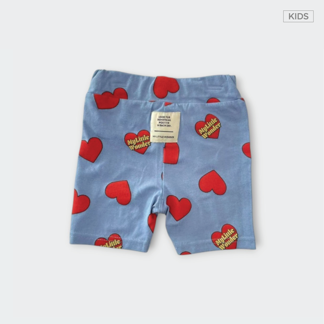 Kids กางเกงขาสั้นเด็ก “Heart Pop Pop” ลายหัวใจสดใส 2 สี ใส่แล้วใจละลาย
