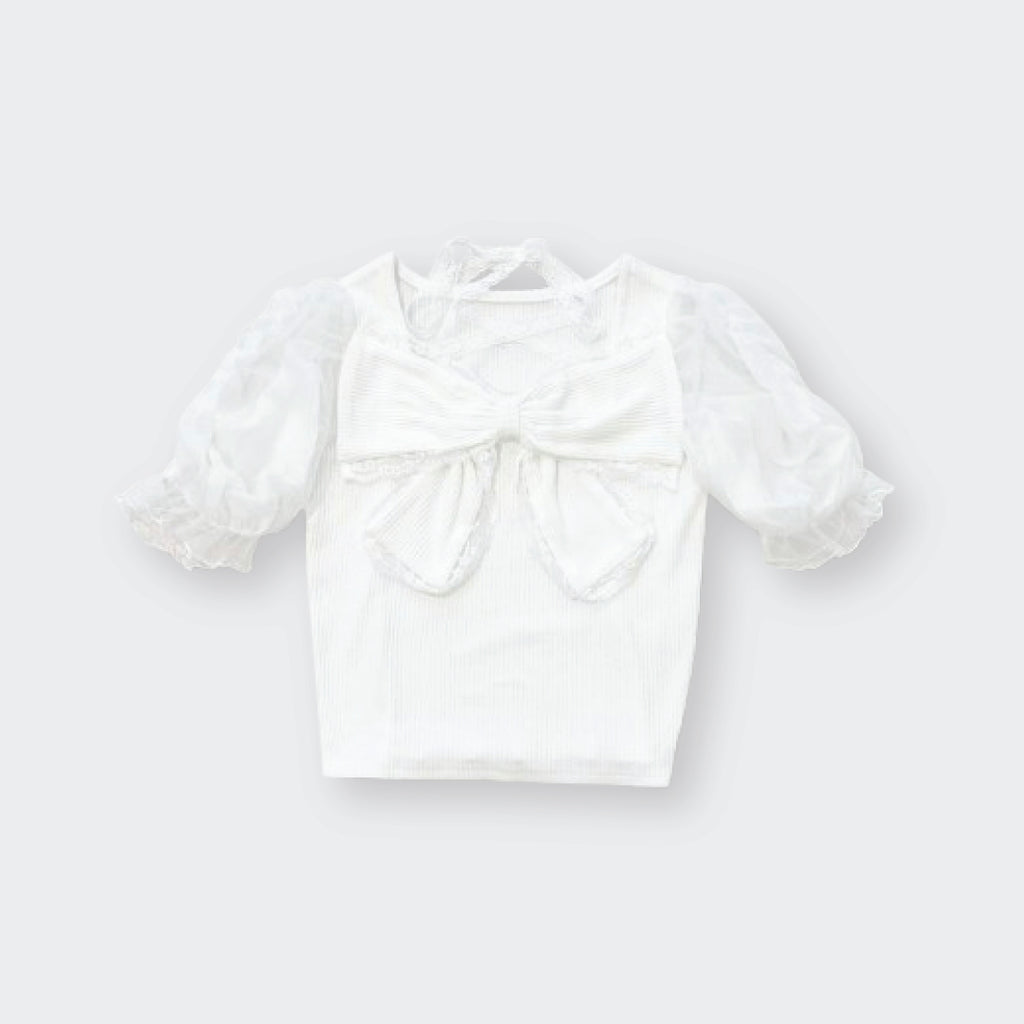  Majoretty x Airi - เสื้อครอปผ้าร่อง สไตล์หวานละมุนน่ารักแบบสาวญี่ปุ่น