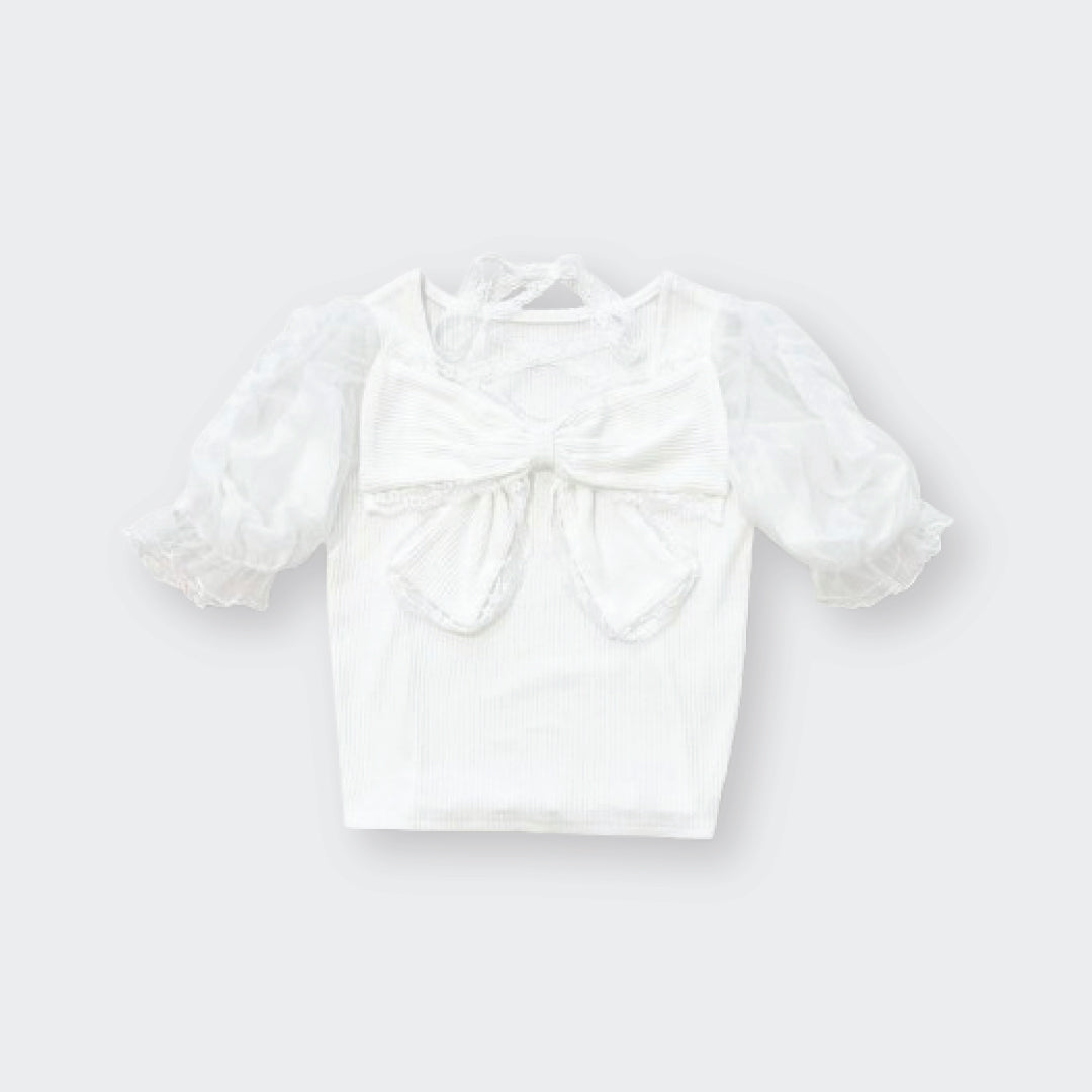  Majoretty x Airi - เสื้อครอปผ้าร่อง สไตล์หวานละมุนน่ารักแบบสาวญี่ปุ่น
