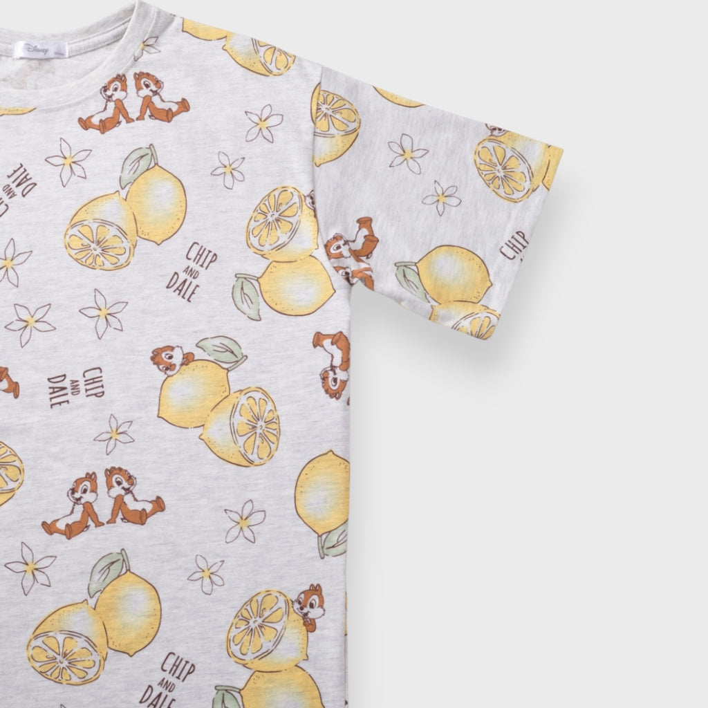 เสื้อยืดลายชิพกับเดล x เลมอนสดใสและสดชื่น