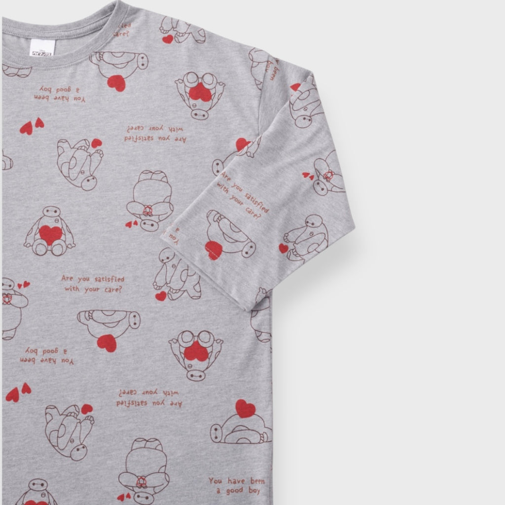 เสื้อแขนยาว Baymax ลายหัวใจ—อบอุ่นน่ากอดแบบหุ่นยนต์ฮีลใจ