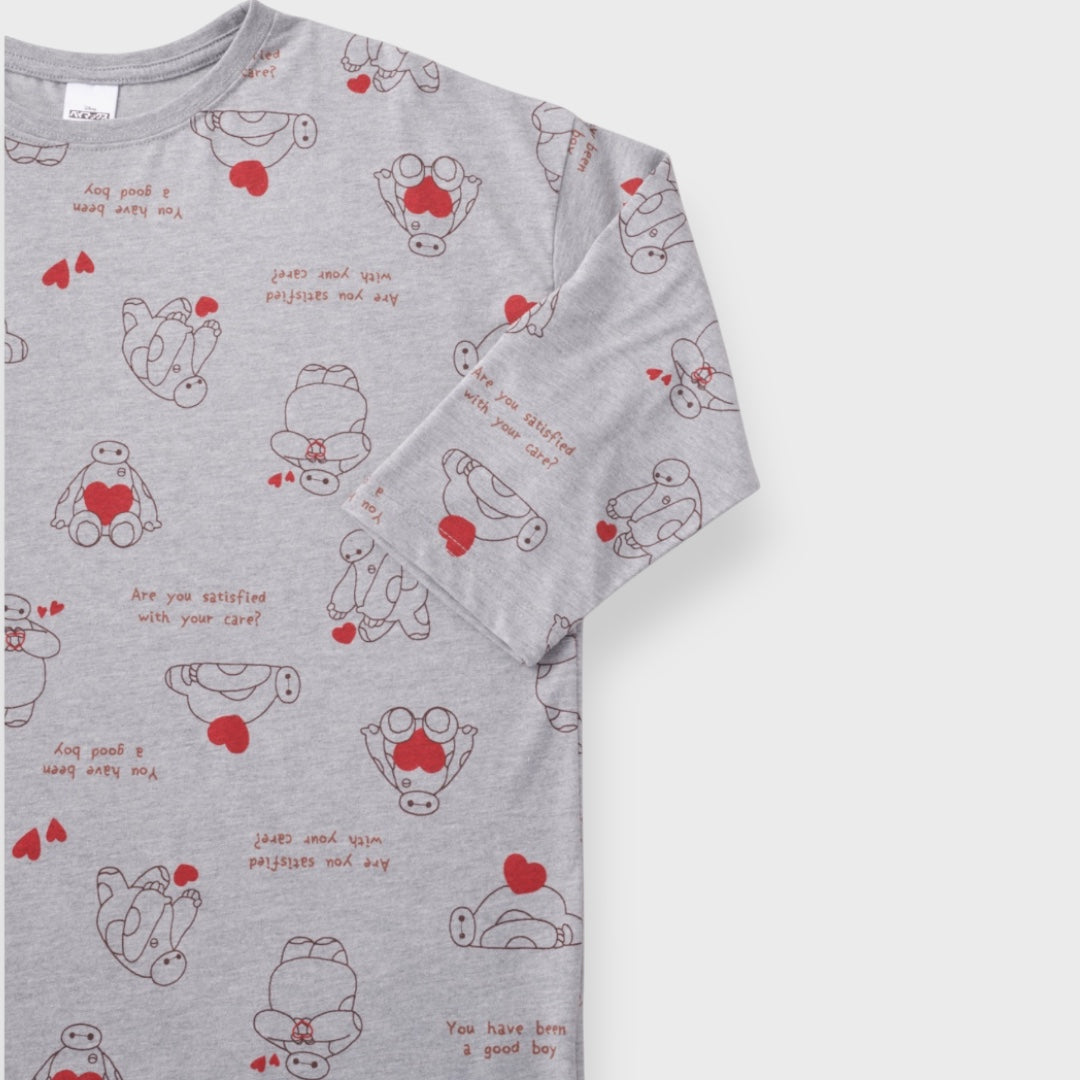 เสื้อแขนยาว Baymax ลายหัวใจ—อบอุ่นน่ากอดแบบหุ่นยนต์ฮีลใจ