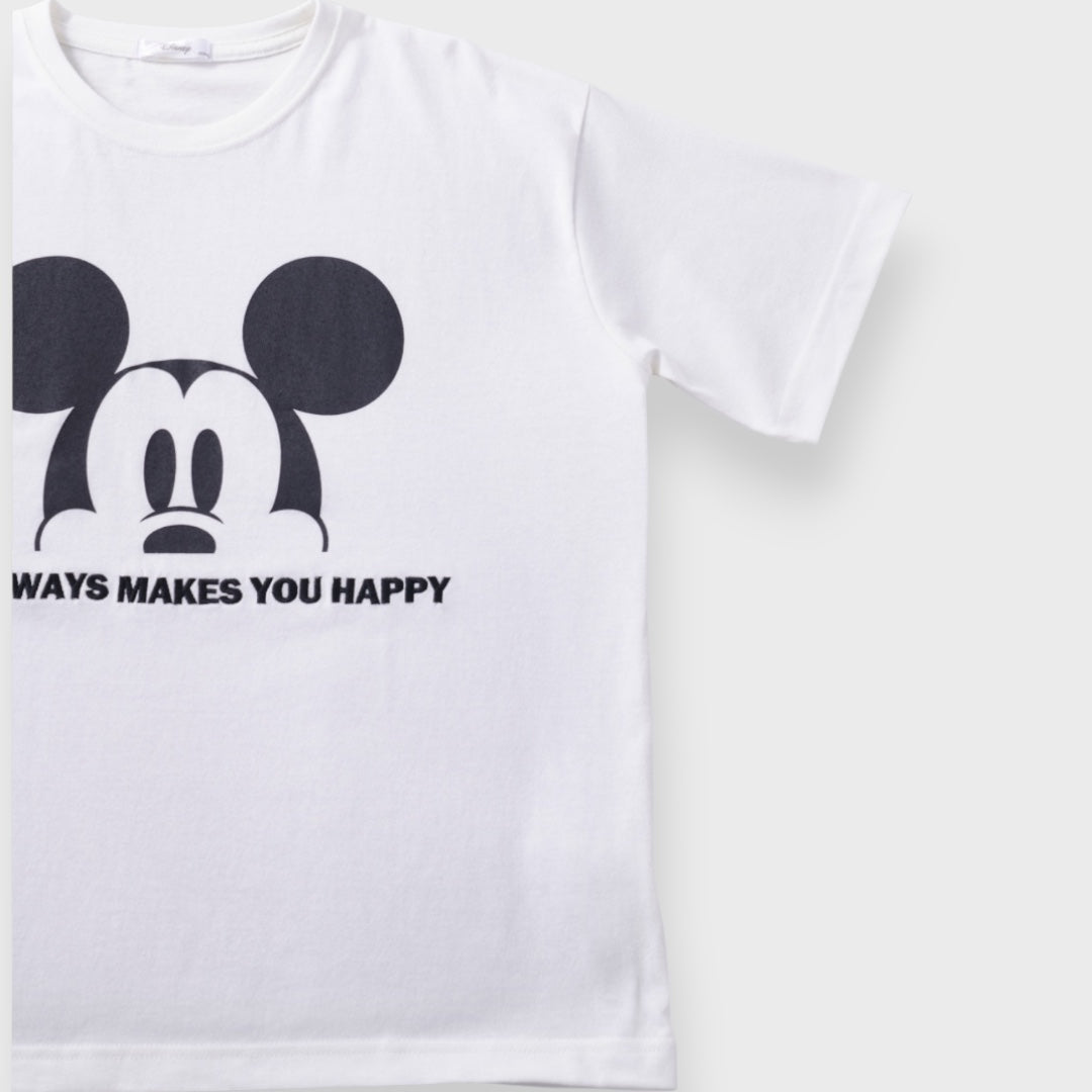 เสื้อยืด Mickey Mouse ลาย Always Happy มีความสุขเสมอ