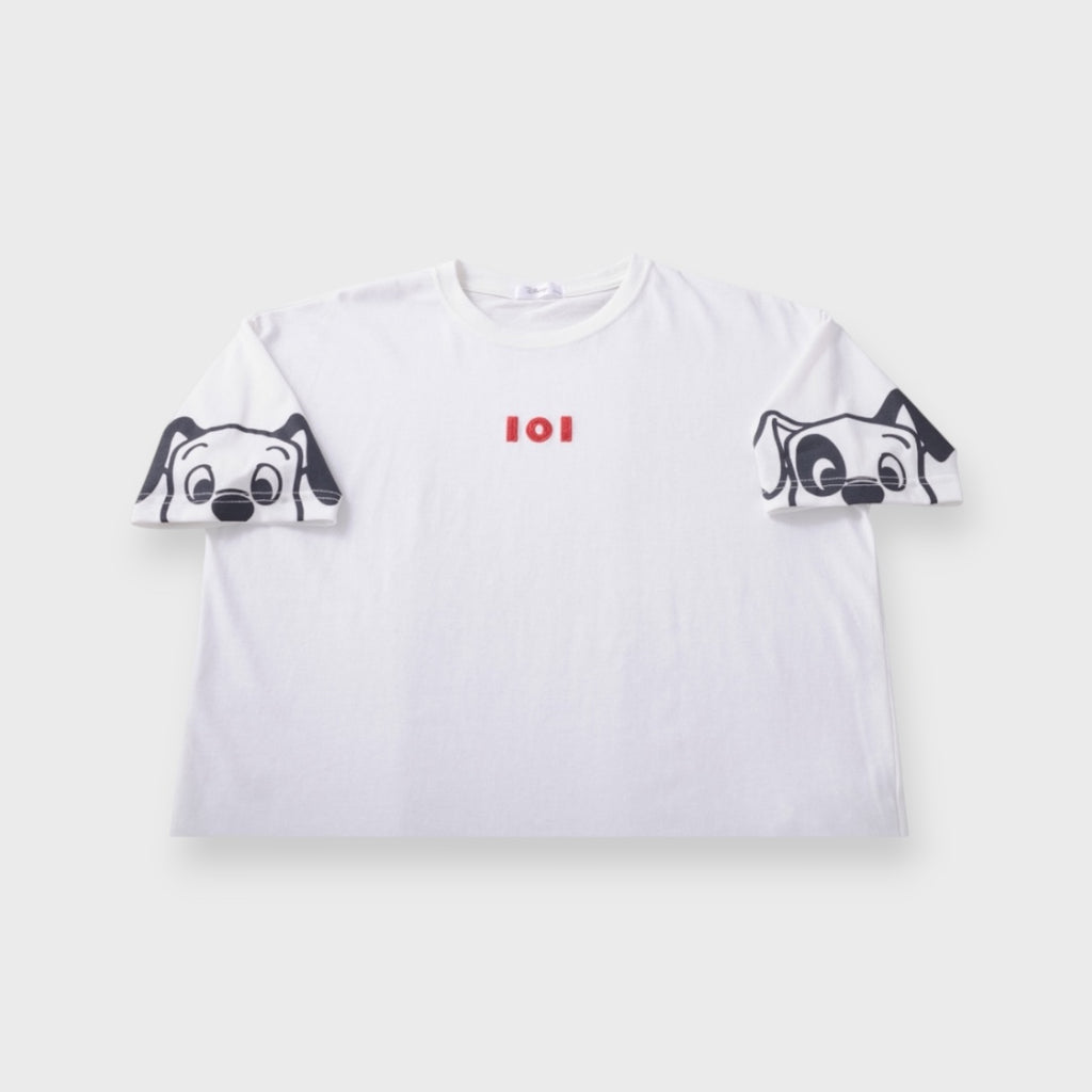 เสื้อยืด “101 ดัดเมเชีบล” – ขาวคูล ลายตรงแขนสุดเท่ (Size S-LL)