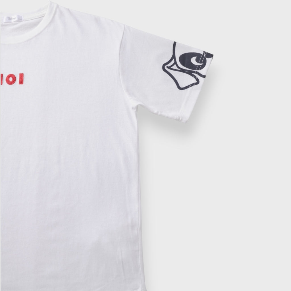 เสื้อยืด “101 ดัดเมเชีบล” – ขาวคูล ลายตรงแขนสุดเท่ (Size S-LL)