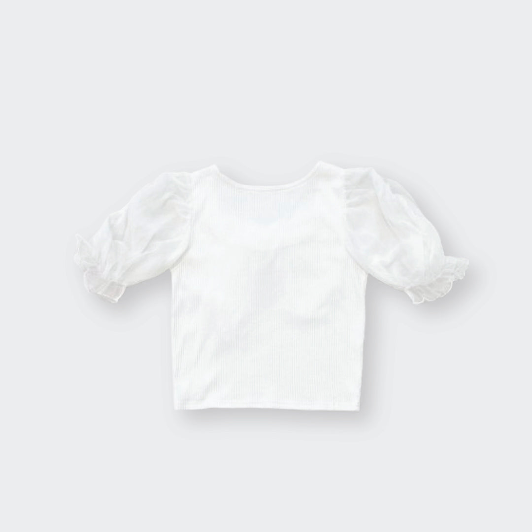  Majoretty x Airi - เสื้อครอปผ้าร่อง สไตล์หวานละมุนน่ารักแบบสาวญี่ปุ่น