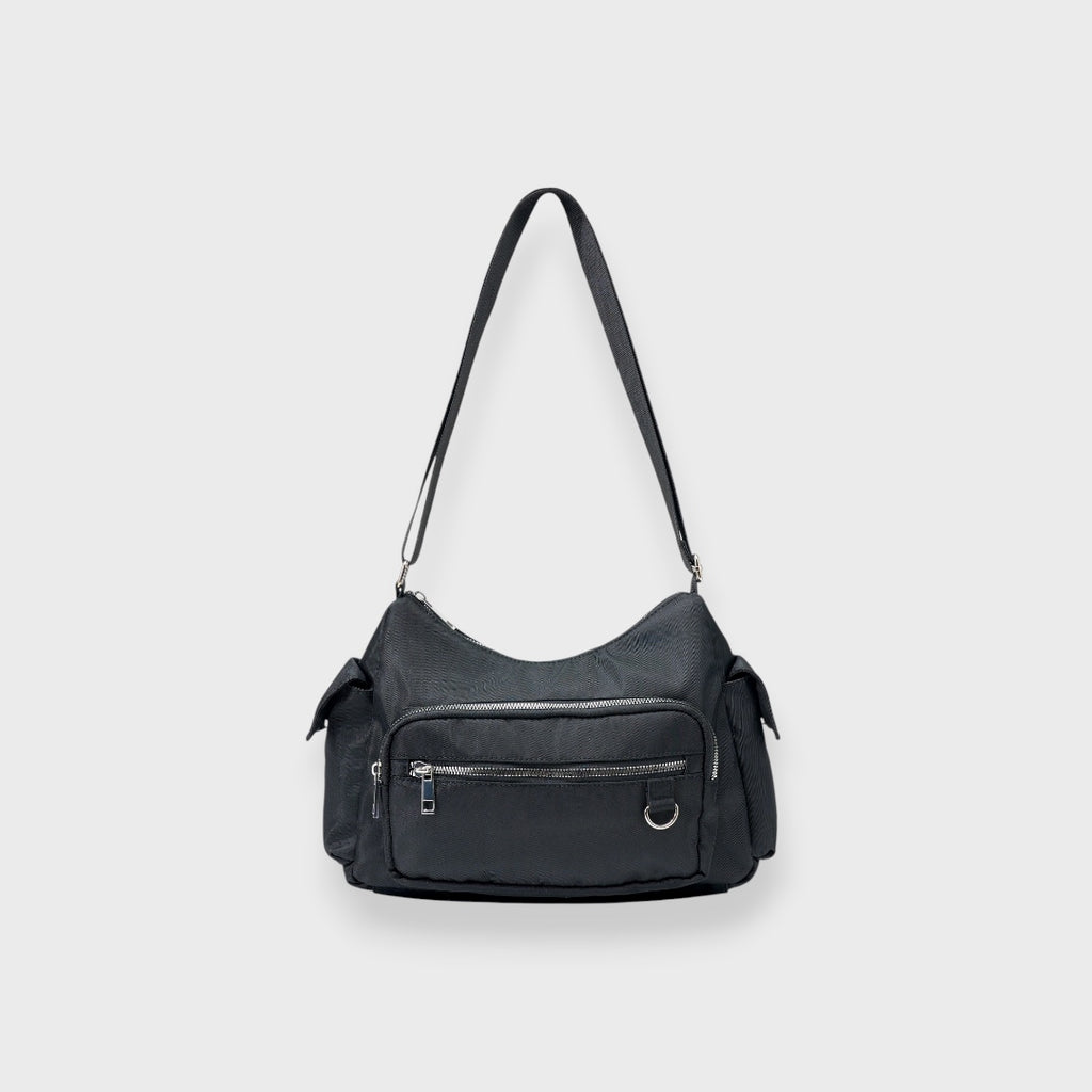 WOMEN’S NYLON MULTI-POCKET SHOULDER BAG