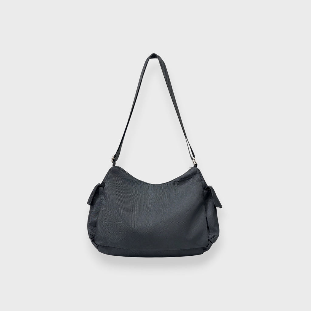 WOMEN’S NYLON MULTI-POCKET SHOULDER BAG