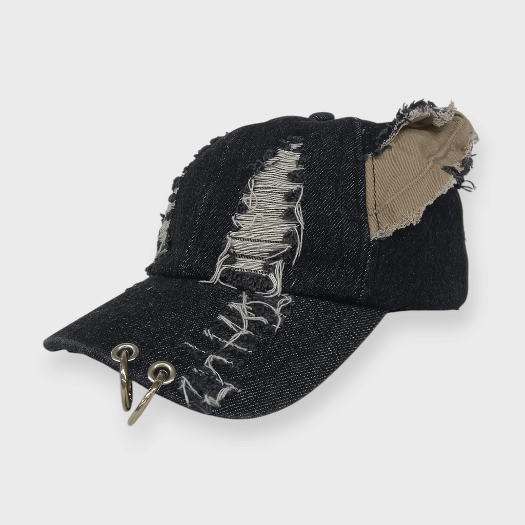 WOMEN'S DISTRESSED CAT-EAR CAP (57.5 CM)