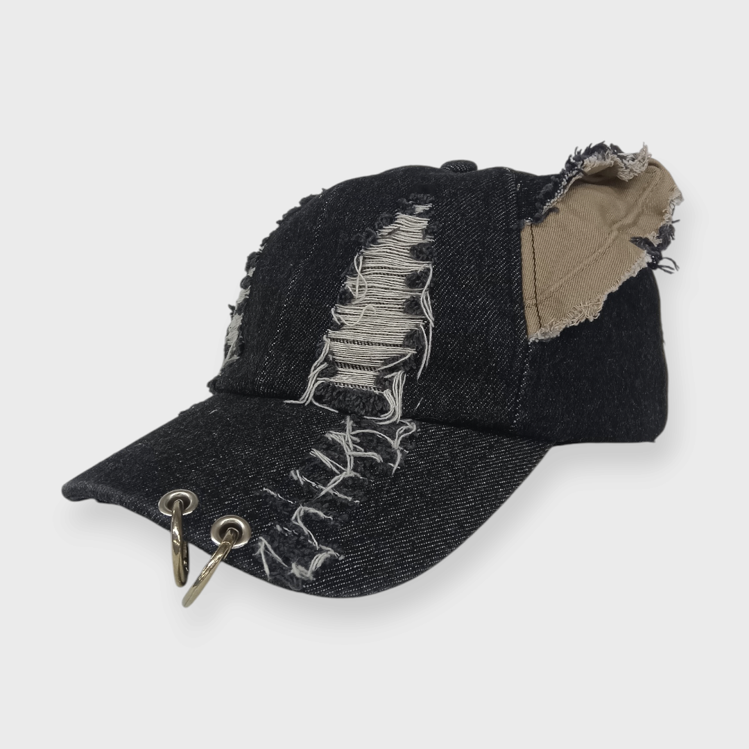 WOMEN'S DISTRESSED CAT-EAR CAP (57.5 CM)