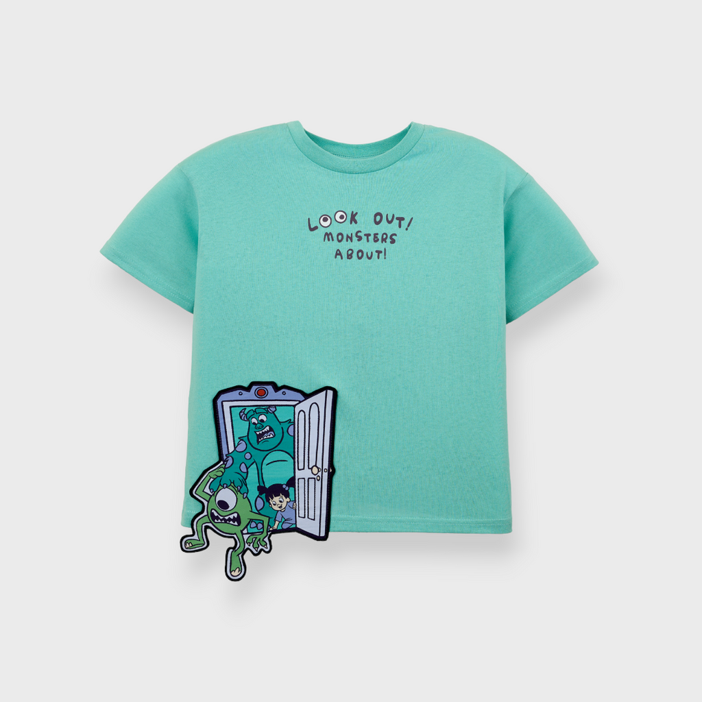 Kids (Size 110-130) บู๊! เสื้อยืดเด็ก Monsters, Inc.  ลายแก๊งมอนสเตอร์สุดป่วน
