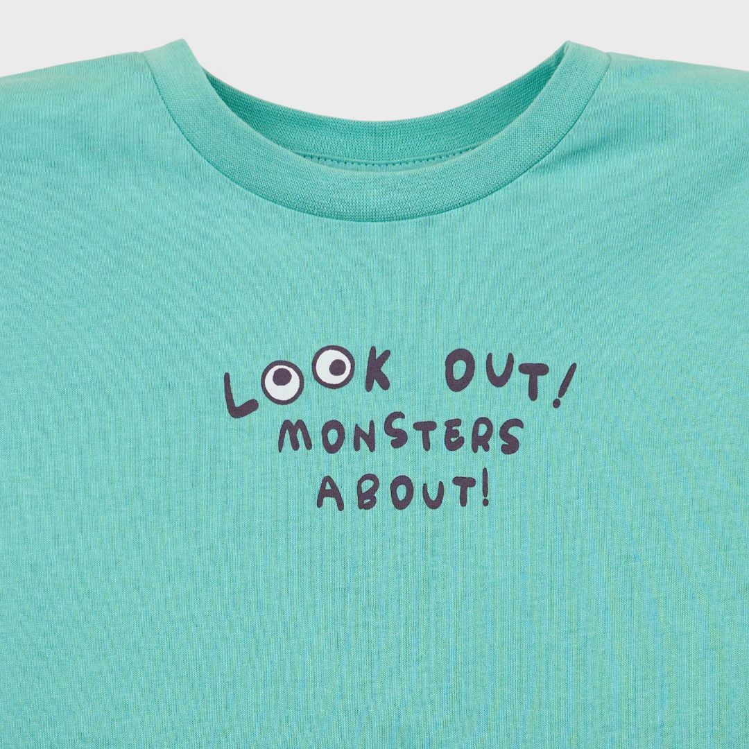 Kids (Size 110-130) บู๊! เสื้อยืดเด็ก Monsters, Inc.  ลายแก๊งมอนสเตอร์สุดป่วน