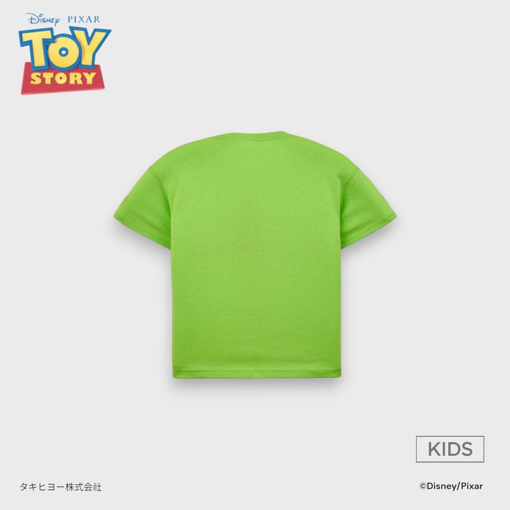 Green BUZZ T-Shirt with Cute Sleeve Patch Fun & Comfy Everyday Tee Kids (Size 110-120)