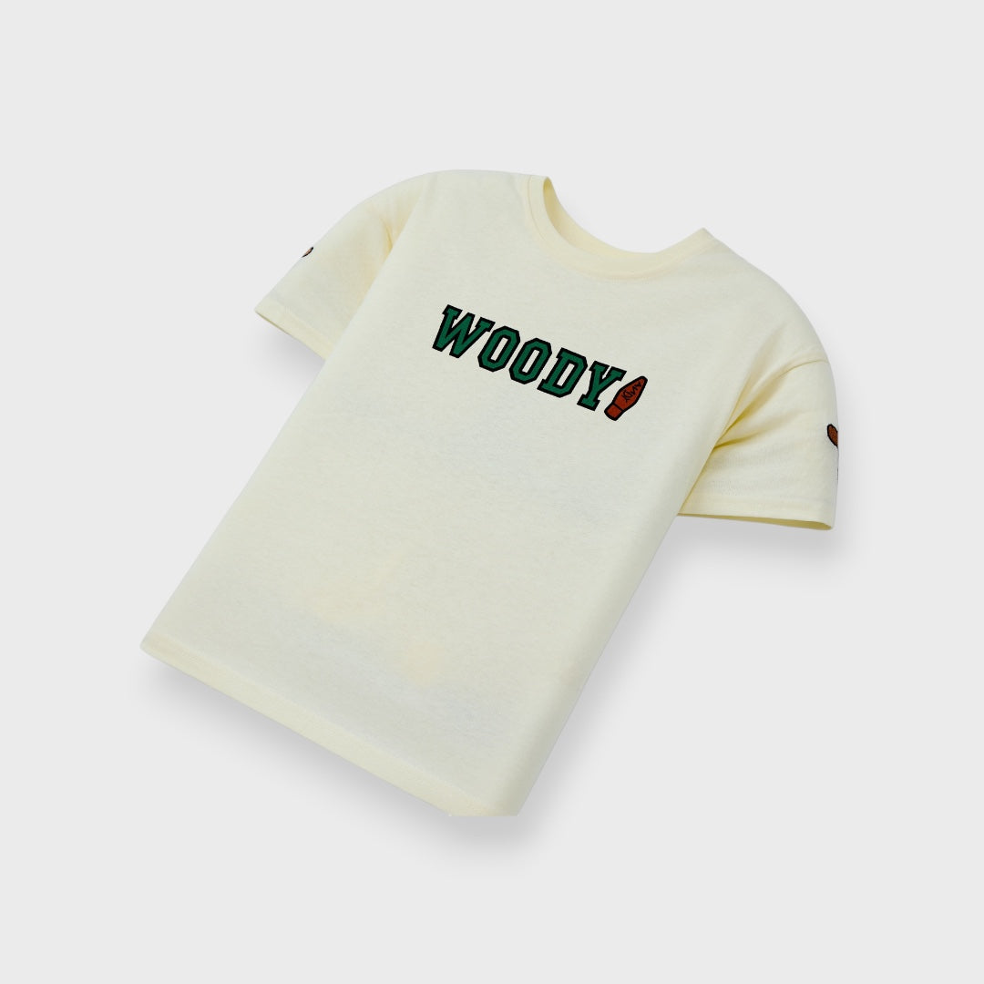 Kids (Size 130-150) เสื้อยืดเด็ก Disney ลาย Woody สไตล์นายอำเภอตัวจิ๋ว