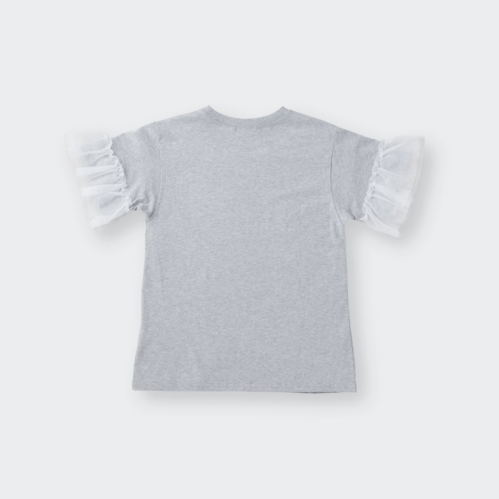 เสื้อยืดแขนระบาย Photo Print Tee หวานนิด เท่หน่อย ใส่ง่ายทุกวัน