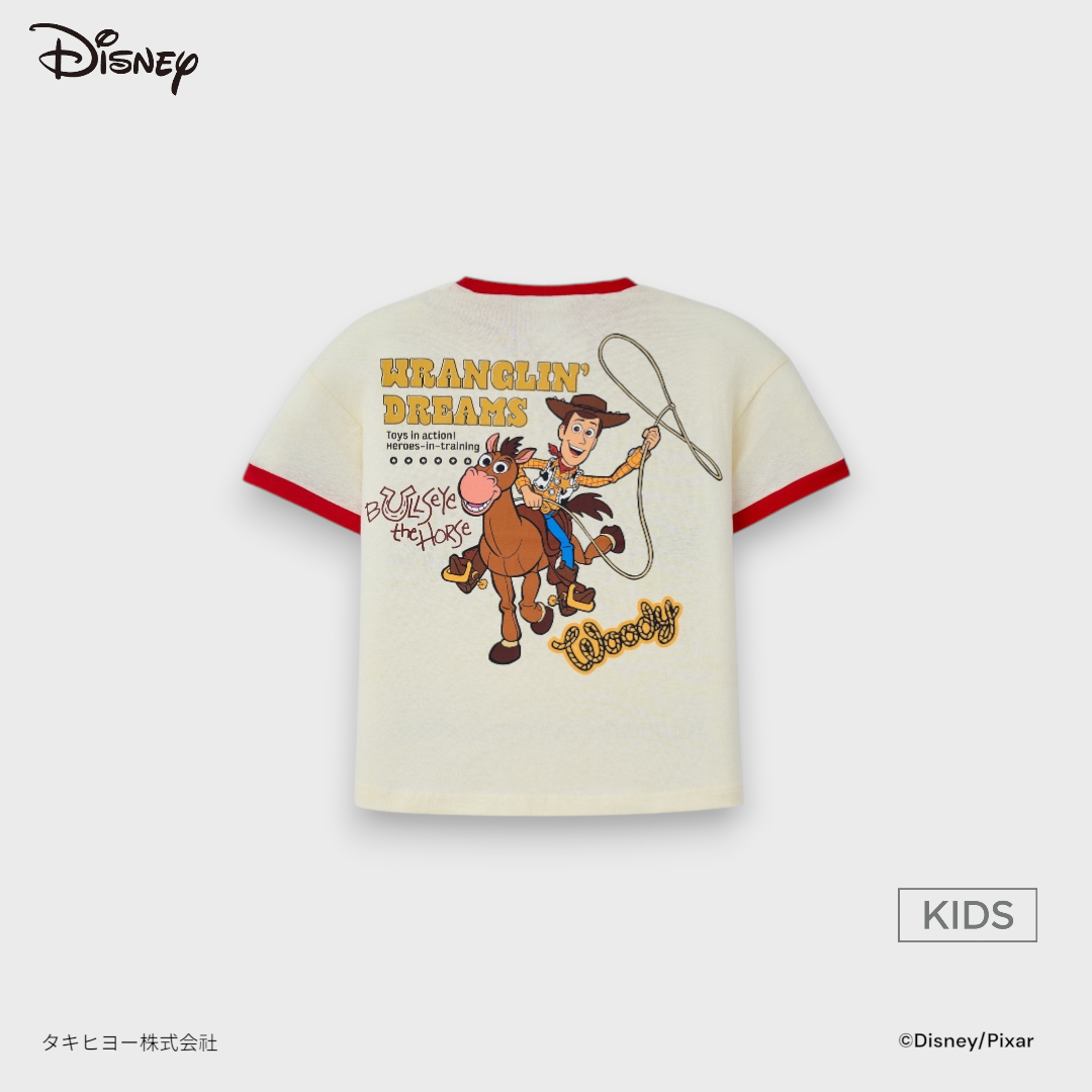 Kids (Size 130-150) เสื้อยืดเด็ก Toy Story ลาย Woody & Bullseye น่ารักสดใสสำหรับเด็ก