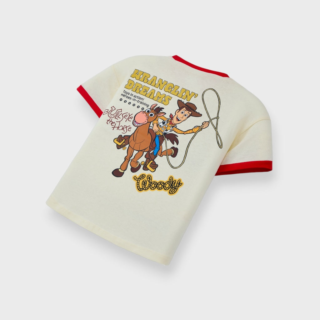 Kids (Size 100-120) เสื้อยืดเด็ก Toy Story ลาย Woody & Bullseye น่ารักสดใสสำหรับเด็ก