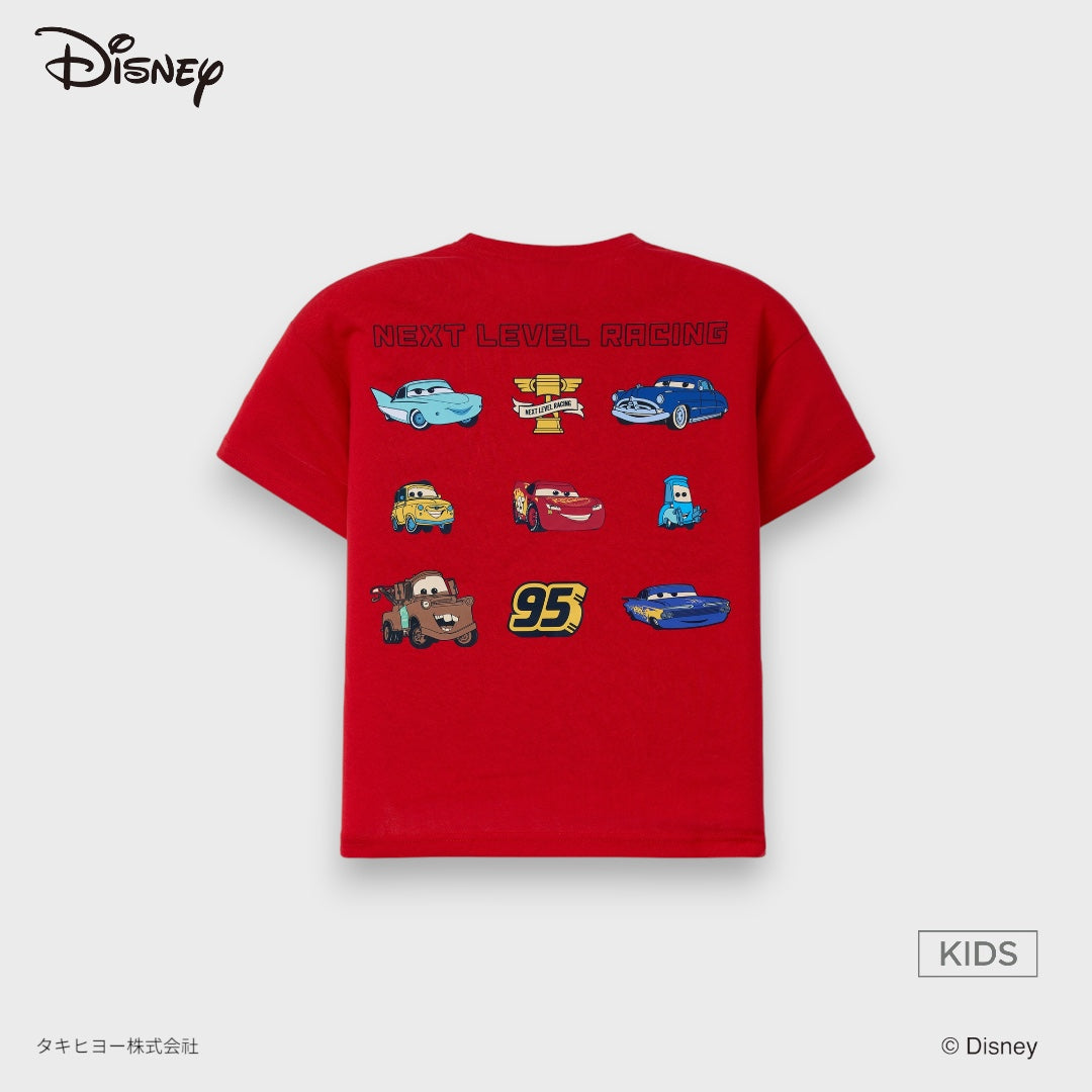 Kids (Size 130-150)  เสื้อยืดเด็ก Disney Pixar Cars ลาย Lightning McQueen 95 ก้าวสู่สเต็ปซิ่ง