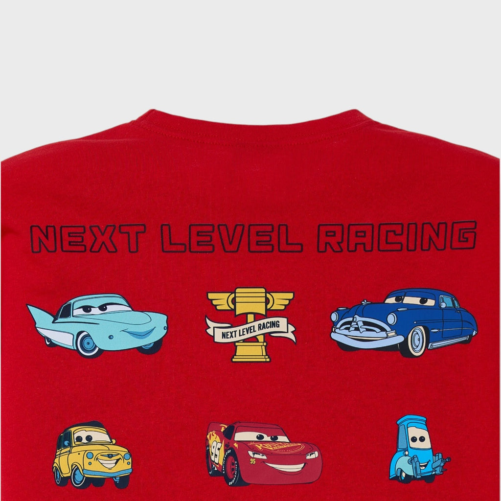 Kids (Size 130-150)  เสื้อยืดเด็ก Disney Pixar Cars ลาย Lightning McQueen 95 ก้าวสู่สเต็ปซิ่ง