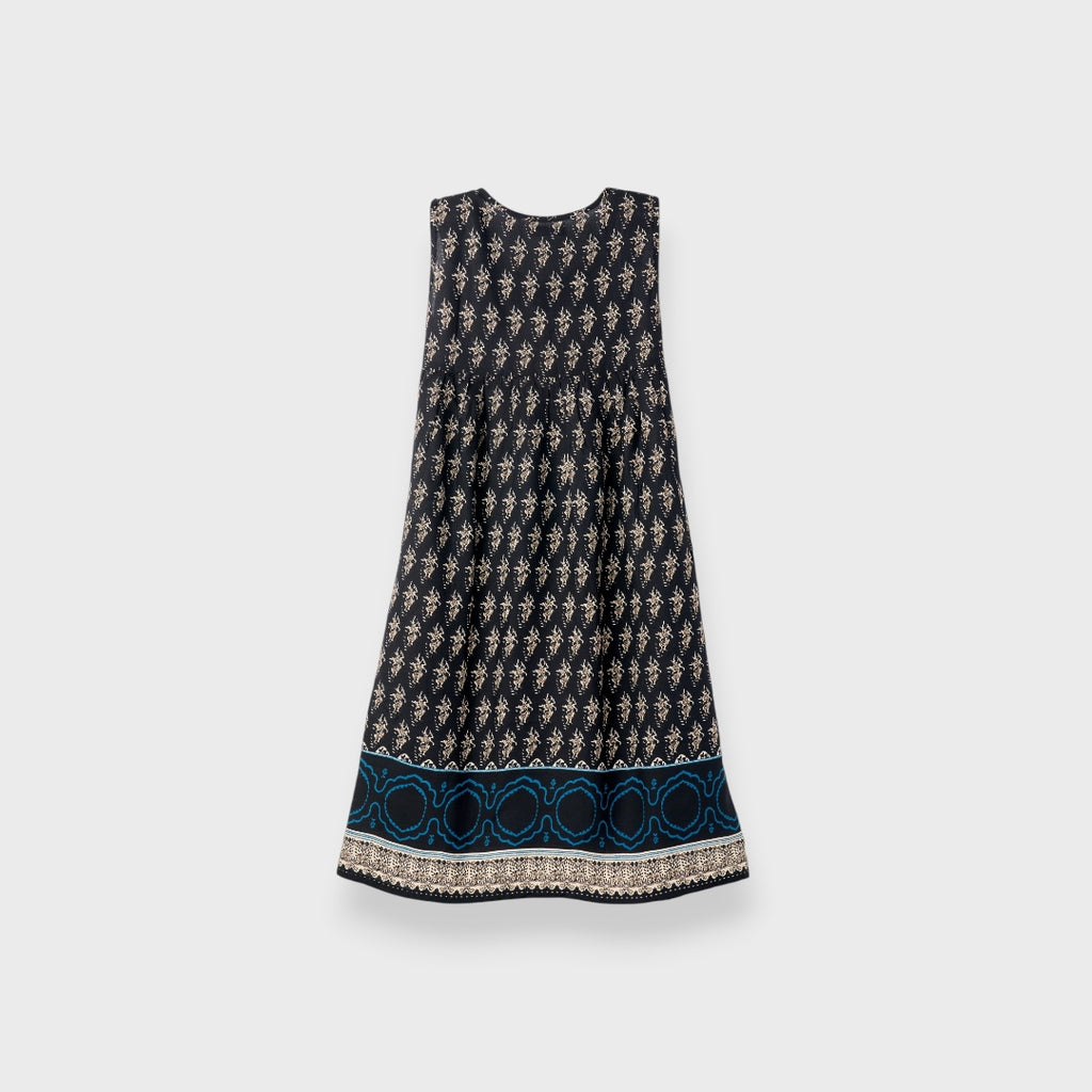 LADIES RAYON ETHNIC PATTERN ONE PIECE WHITE