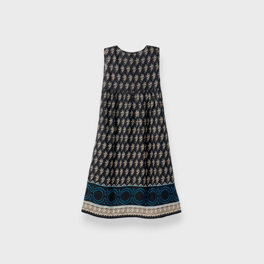 LADIES RAYON ETHNIC PATTERN ONE PIECE WHITE