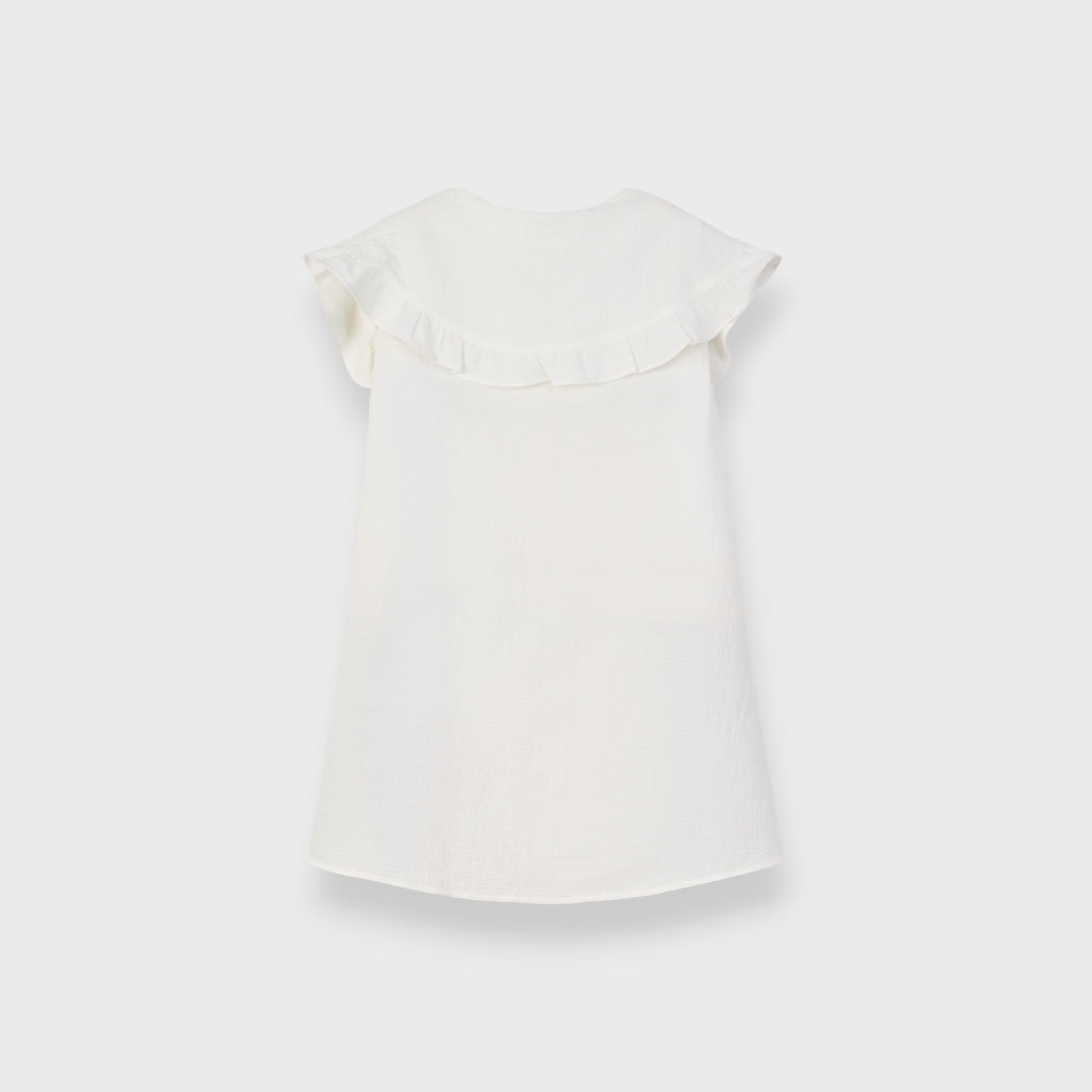 LADIES LARGE FRILL COLLAR BLOUSE