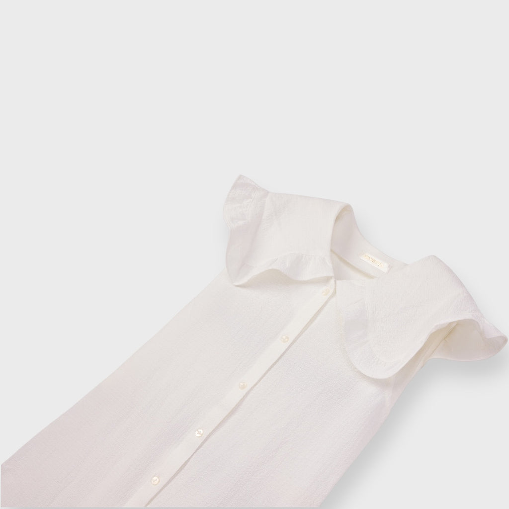 LADIES LARGE FRILL COLLAR BLOUSE