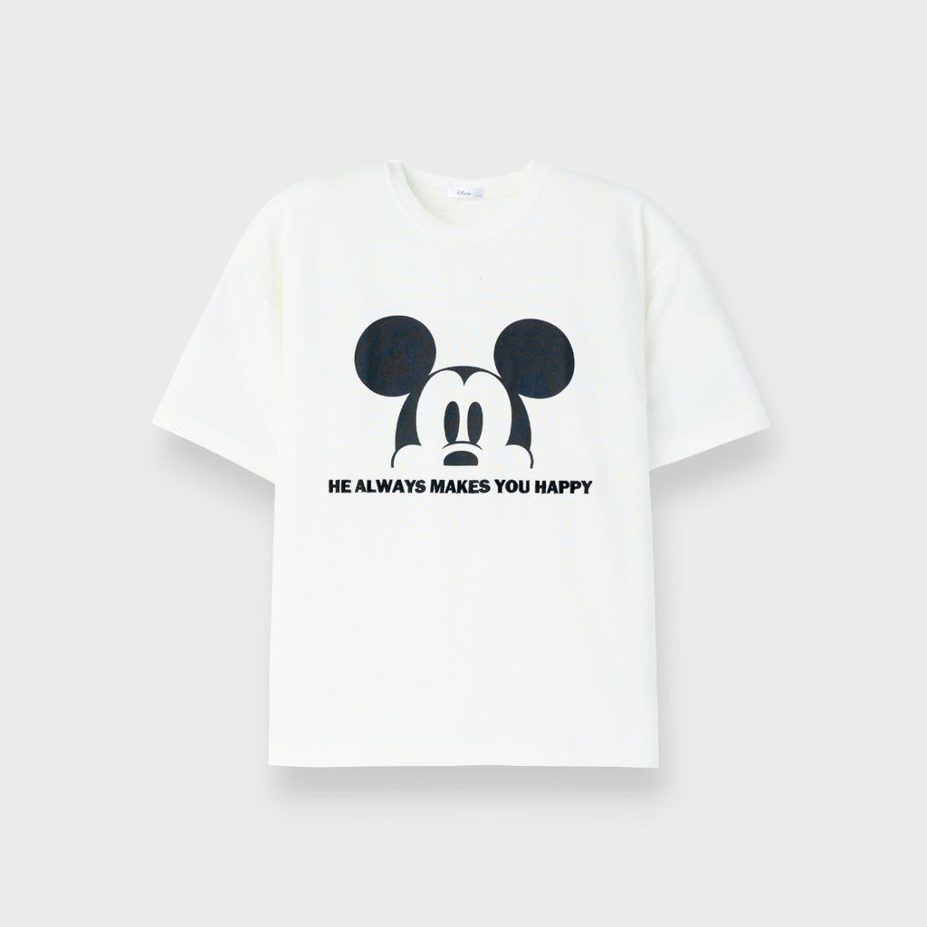 เสื้อยืด Mickey Mouse ลาย Always Happy มีความสุขเสมอ (Size 3L-4L)