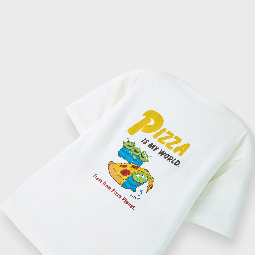 เสื้อยืด Toy Story ลาย Pizza Planet เอเลี่ยนแสนหิว (Size 3L-4L)