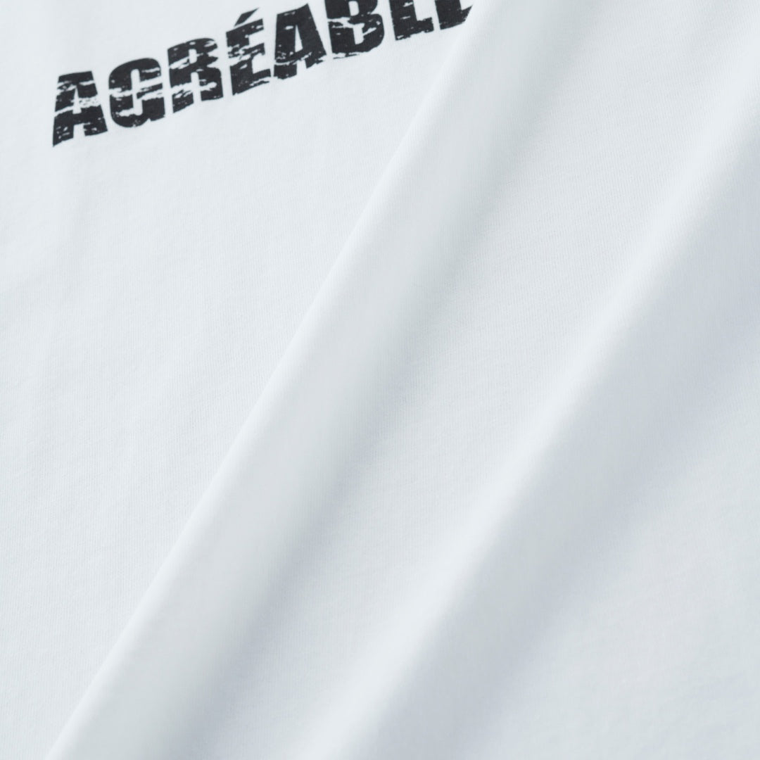 เสื้อยืดชายโค้ง “AGRÉABLE” ลุคมินิมอลญี่ปุ่น