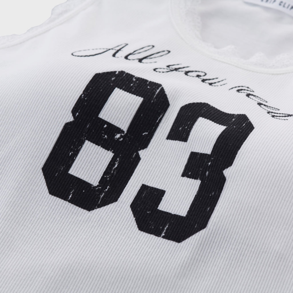 เสื้อกล้าม All You Need 83 — รุ่นมินิมอลสไตล์เนิร์ดน่ารัก (มีตัวอักษร 2 สีให้เลือก!)