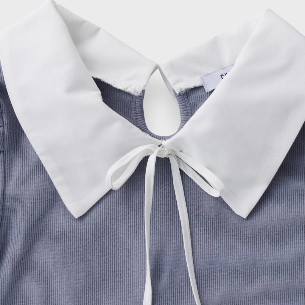 เสื้อลุคคุณหนูดีดดิ๊ง คอปกริบบิ้น – ตัวนี้ใส่แล้วโลกสดใสขึ้น