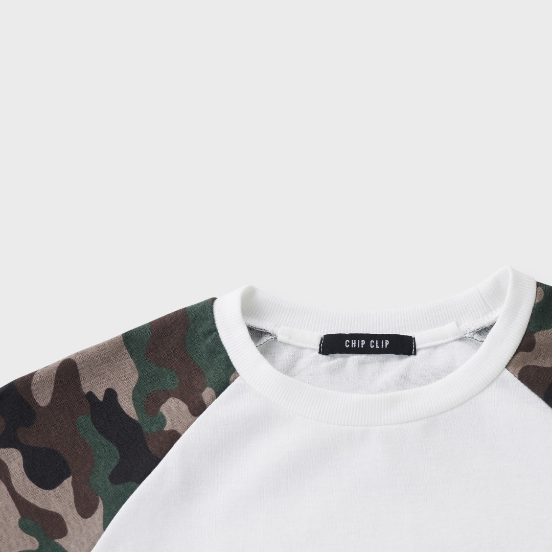 เสื้อยืด Camo ขยุ้มความเท่ แขนลายทหาร สไตล์สายลุยขี้เล่น