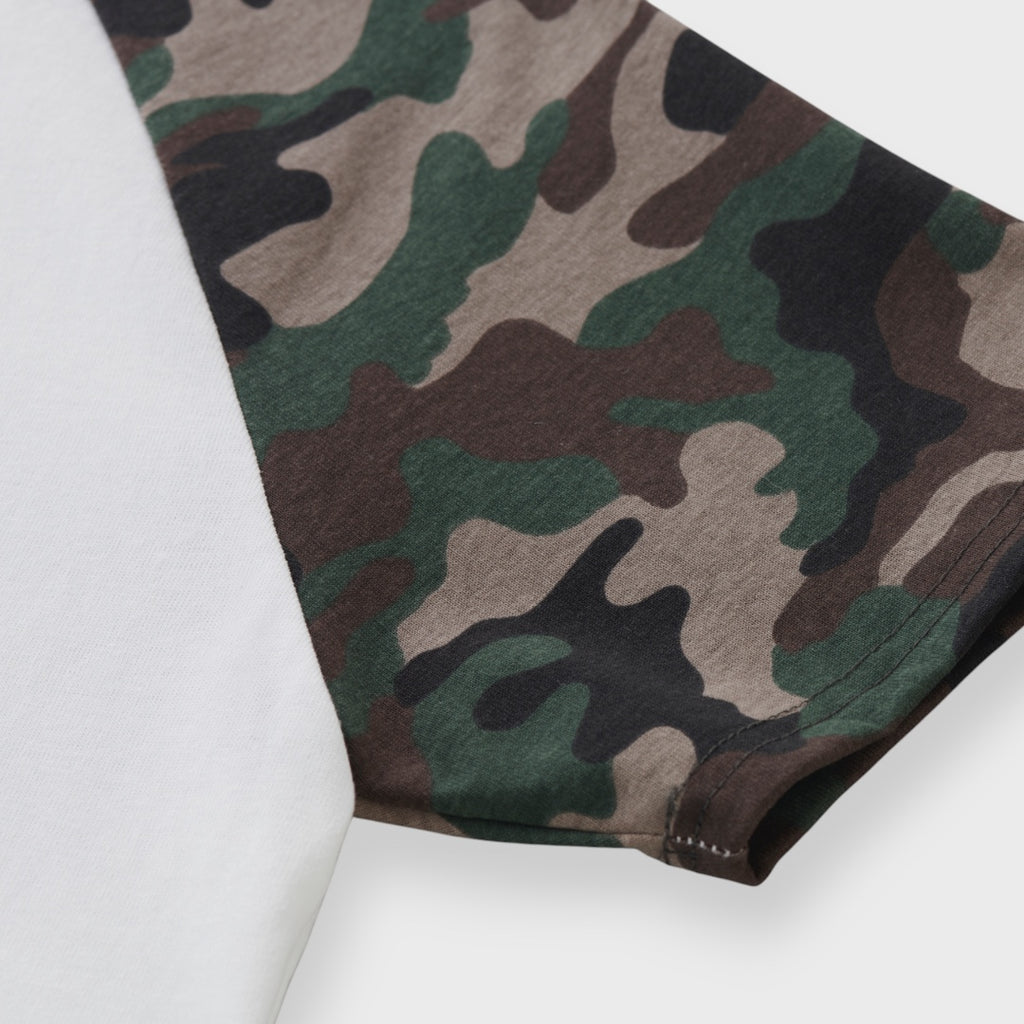 เสื้อยืด Camo ขยุ้มความเท่ แขนลายทหาร สไตล์สายลุยขี้เล่น