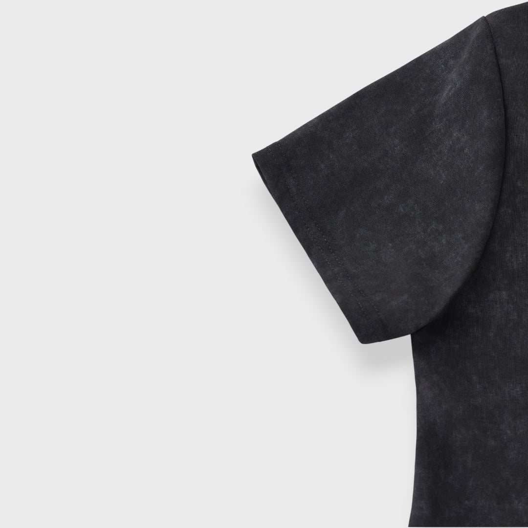 เสื้อครอปวินเทจลายหัวใจติดปีก “Absolutely”