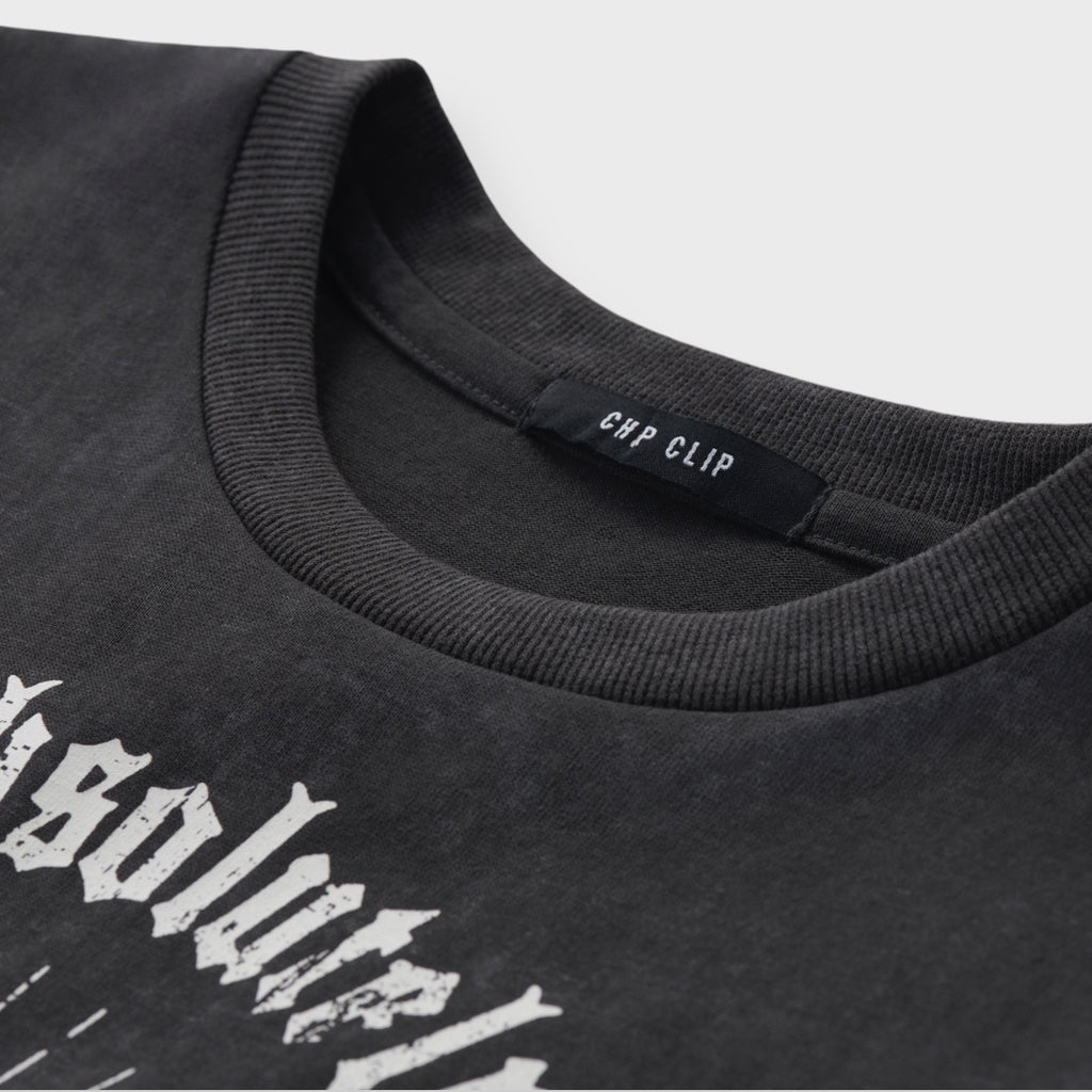 เสื้อครอปวินเทจลายหัวใจติดปีก “Absolutely”