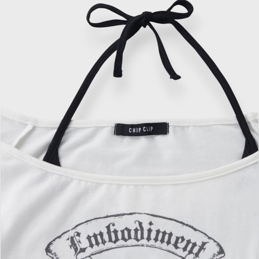 Asymmetric Skull Graphic Top 🖤