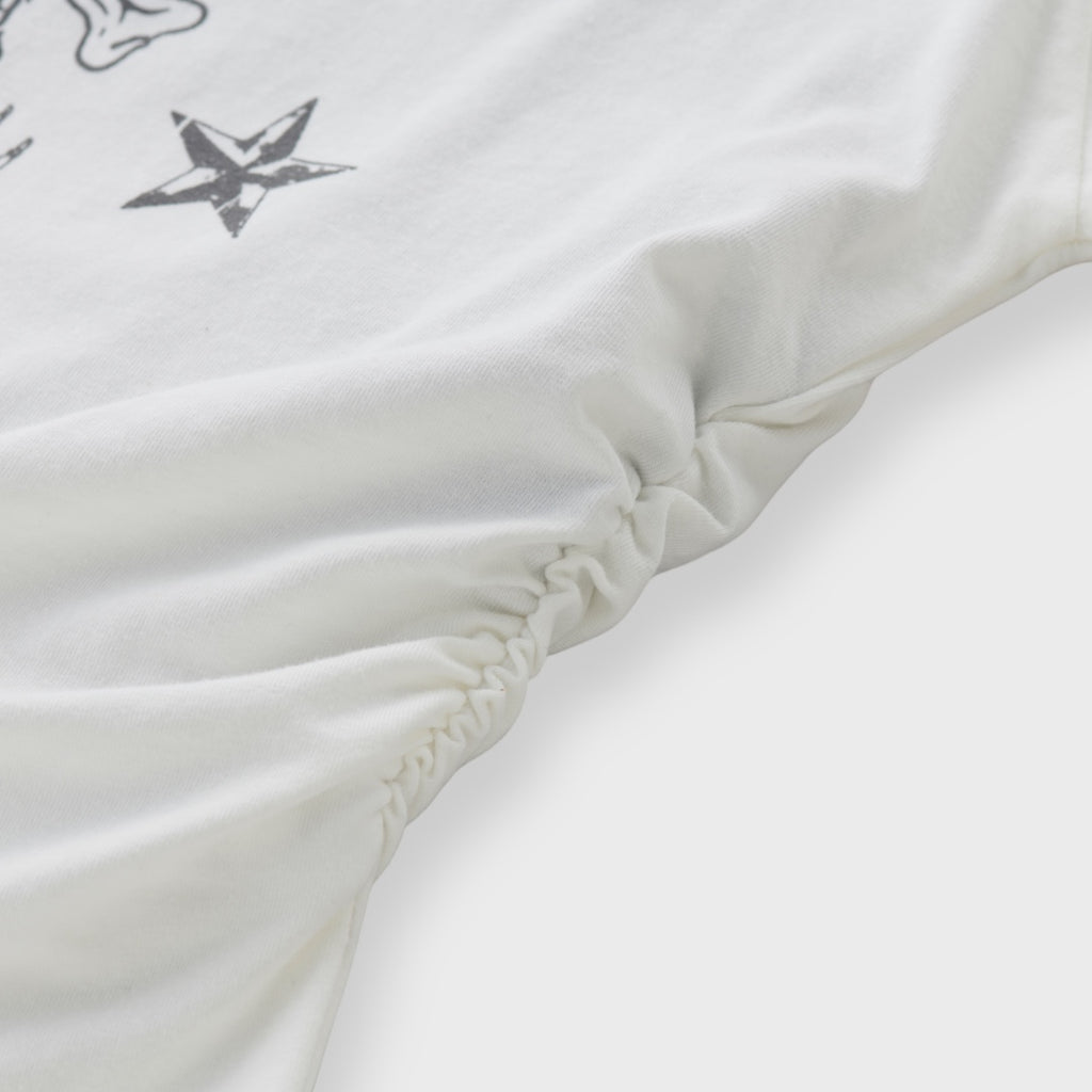 Asymmetric Skull Graphic Top 🖤