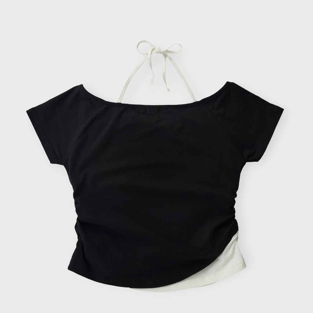 Asymmetric Skull Graphic Top 🖤