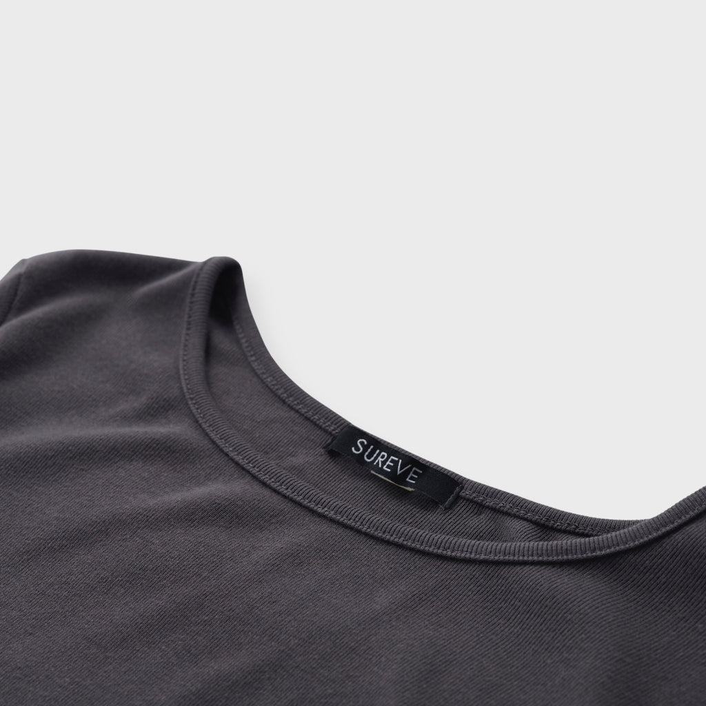 Side-Drawstring Statement Black Top ⚡