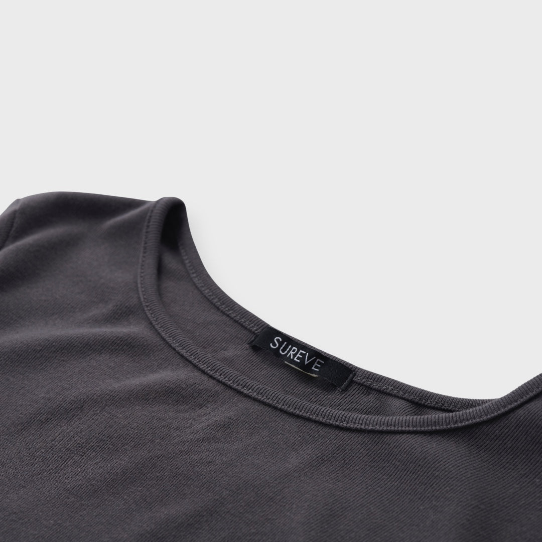 Side-Drawstring Statement Black Top ⚡